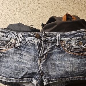 Denim Distressed Shorts
